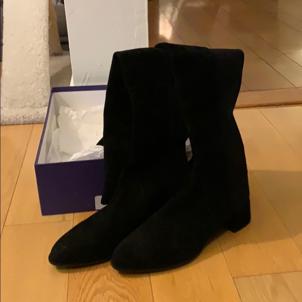 Stuart Weitzman FIFO Black Suede Boots